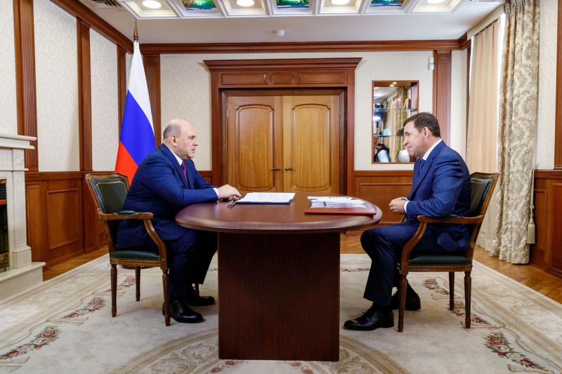 Евгений Куйвашев доложил Михаилу Мишустину о развитии инфраструктуры региона и новых решениях для студенческого сообщества